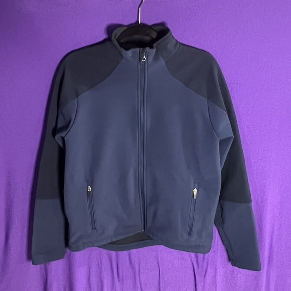 LL Bean Men’s Full Zip‎ Fleece Lined Soft Shell Jacket Blue Small Reg - Picture 1 of 3